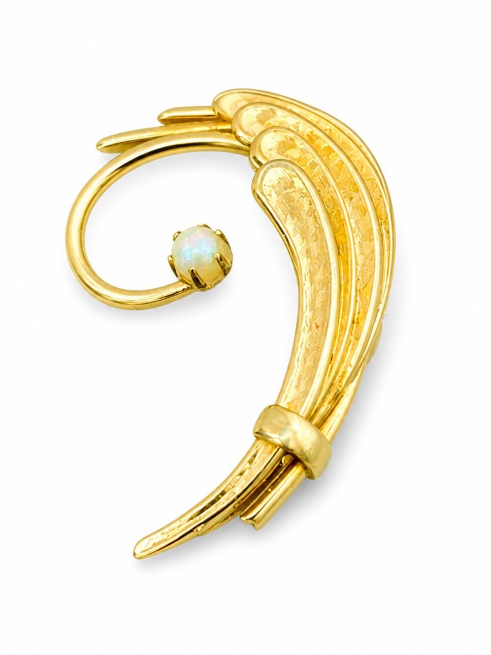 Vintage Gold-Tone "A Lonely Flower" Brooch with Faux Pearl Accent